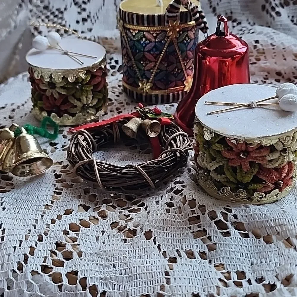 Vintage Christmas Ornaments/Bells Holiday Yesteryear